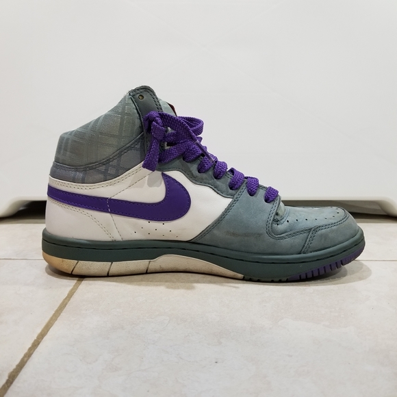 Nike Court Force High Top Purple Gray Men's Size 8 - Picture 11 of 11
